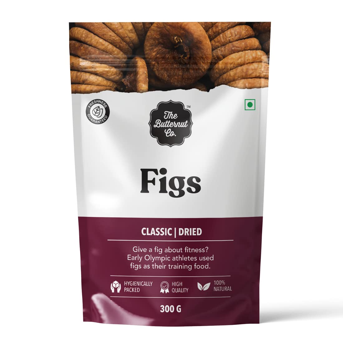 The Butternut Co. Dried Figs (Anjeer) 300g | 100% Natural | High Fiber | Gluten Free | Whole Dried Figs