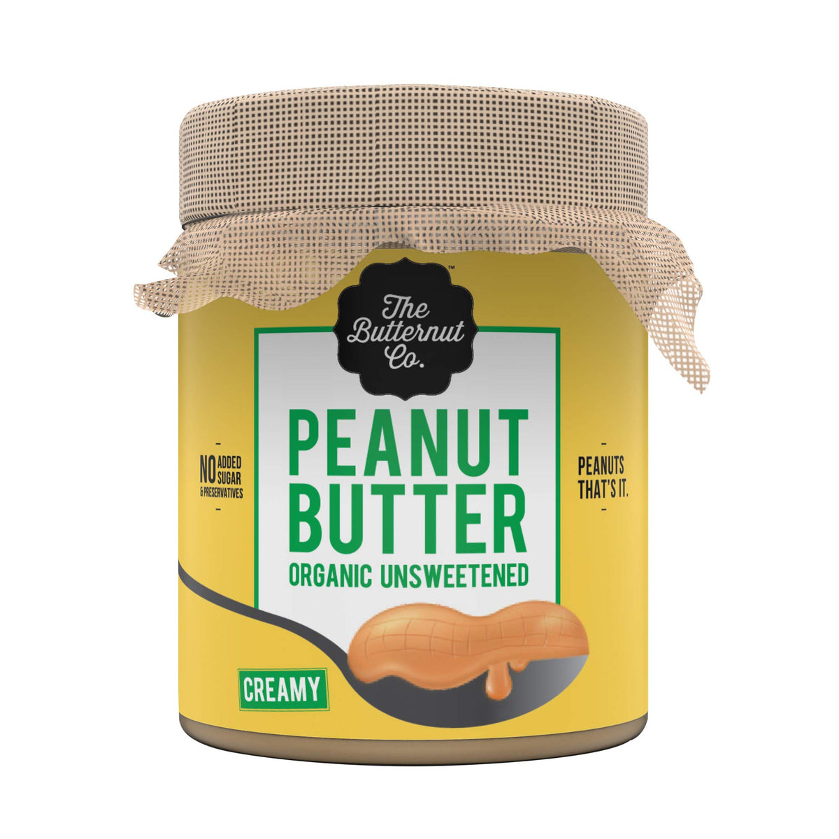High Protein Organic Peanut Butter- Unsweetened,Creamy, 200gm