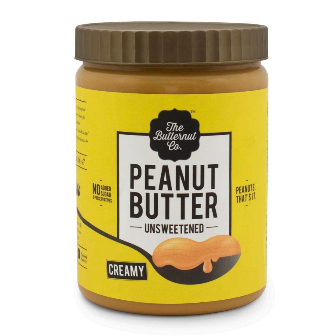 The Butternut Co. 1 Kg Crunchy & 1 Kg Creamy Unsweetened Peanut Butter, 2 Kg Combo Value Pack