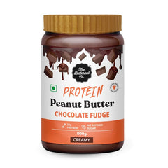 The Butternut Co. Protein Chocolate Fudge Peanut Butter Creamy 800g &amp; Organic Unsweetened Peanut Butter Crunchy 800g - 1.6kg Combo Value Pack