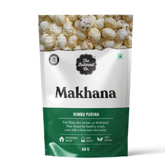 The Butternut Co. Makhana - Nimbu Pudina - 60g | Natural | High Protein & Fibre | Gluten Free | Vegan (Pack of 1)