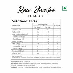 The Butternut Co. Raw Jumbo Peanuts with Skin | High Protein Snacks | Cholesterol, Gluten and Sugar-Free | Natural and Crunchy Peanut - 800g (Pack of 1)