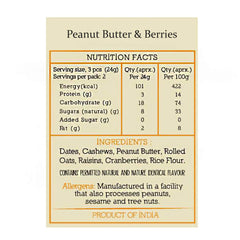 The Butternut Co. Energy Balls Peanut Butter & Berries - Dates, Dried Fruit & Nut Snack Balls 288g (Pack of 6) 100% Natural, No Sugar, Vegan, No Preservatives, Clean Label