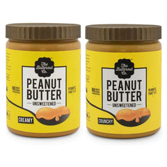 The Butternut Co. 1 Kg Crunchy & 1 Kg Creamy Unsweetened Peanut Butter, 2 Kg Combo Value Pack