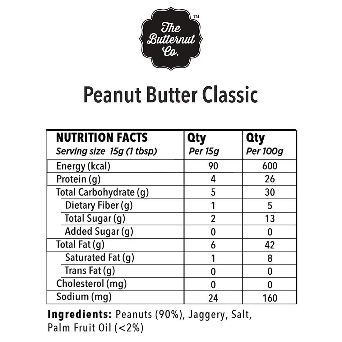 The Butternut Co. Peanut Butter Classic with Jaggery, Crunchy 1KG (No Oil Separation^, Vegan, High Protein, No Stir)