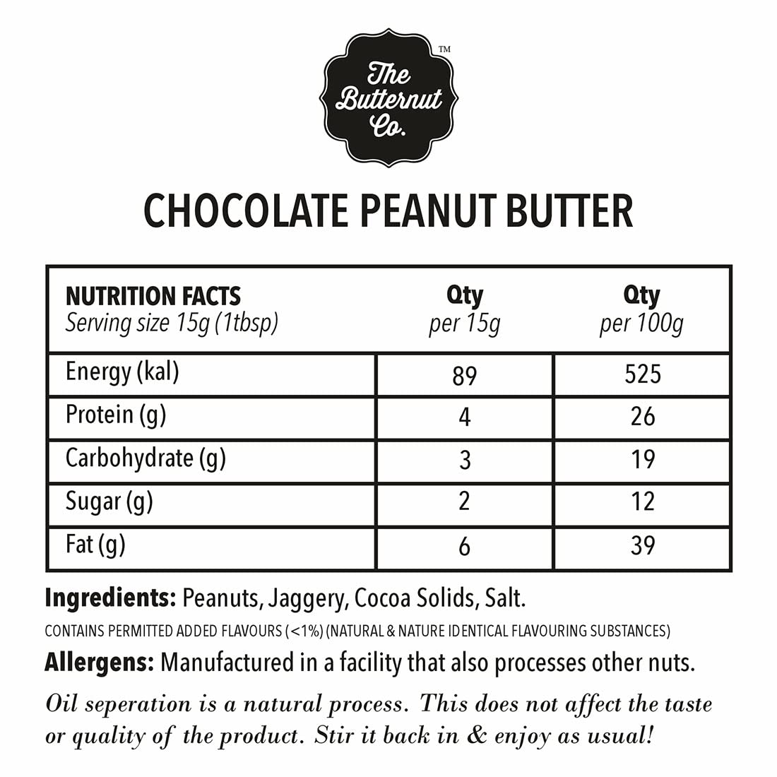 The Butternut Co. Peanut Butter Chocolate, Crunchy 925 gm (No Refined Sugar, High Protein, 100% Natural)