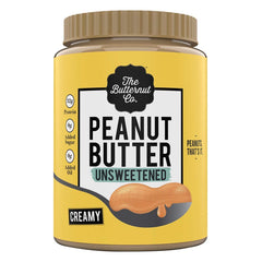 The Butternut Co. Natural Peanut Butter (Creamy) 1kg | PACK OF 2 | Unsweetened | 32g Protein | No Added Sugar | 100% Peanuts | No Salt | High Protein Peanut Butter | Vegan