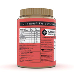 The Butternut Co. Natural Almond Butter (Crunchy) 1kg | Unsweetened | 24g Protein | No Added Sugar | 100% Almonds | No Salt | Pure Almond Butter | Gluten Free | Vegan | Keto