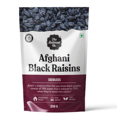 The Butternut Co. Seedless Black Raisins 250g | 100% Natural | High Fiber | Gluten Free | Naturally Sweet | Hand Picked Kismis