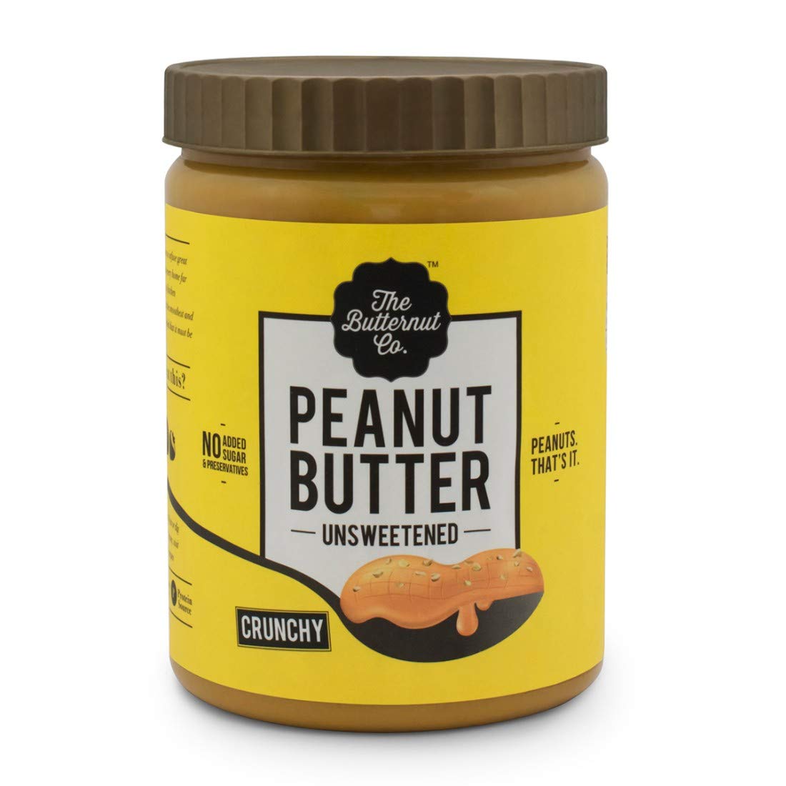 The Butternut Co. 1 Kg Crunchy & 1 Kg Creamy Unsweetened Peanut Butter - 2 Kg Combo Value Pack