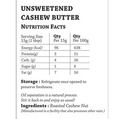 The Butternut Co. Cashew Butter Unsweetened & Chocolate Hazelnut Spread Creamy, 200 gm each - Pack of 2 (No Added Sugar, Vegan, High Protein, Keto)