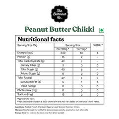 The Butternut Co. Peanut Butter Chikki | Natural | High Protein & Fibre | Gluten Free | Vegan | Pack of 30 (15g Each)