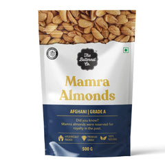 The Butternut Co. Premium Mamra Almonds 500g | ஆப்கானி கிரேடு ஏ பாதாம் | 100% இயற்கை | உயர் புரதம் &amp; உயர் நார்ச்சத்து | பசையம் இல்லாத | முழு இயற்கை பாதாம்