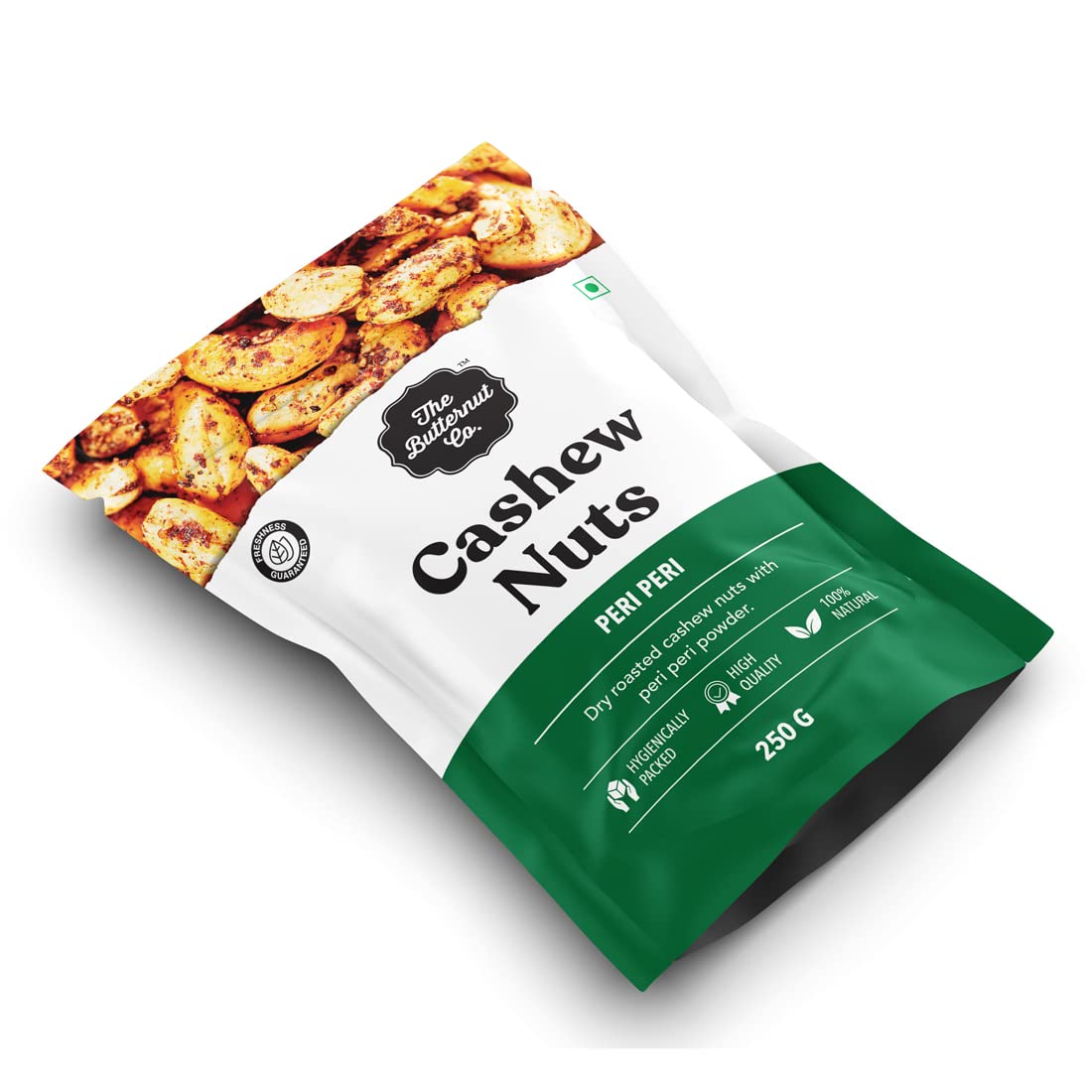 The Butternut Co. Cashew Nuts Peri Peri - 250gm | 100% Natural | High Protein & Fibre | Gluten Free | Vegan