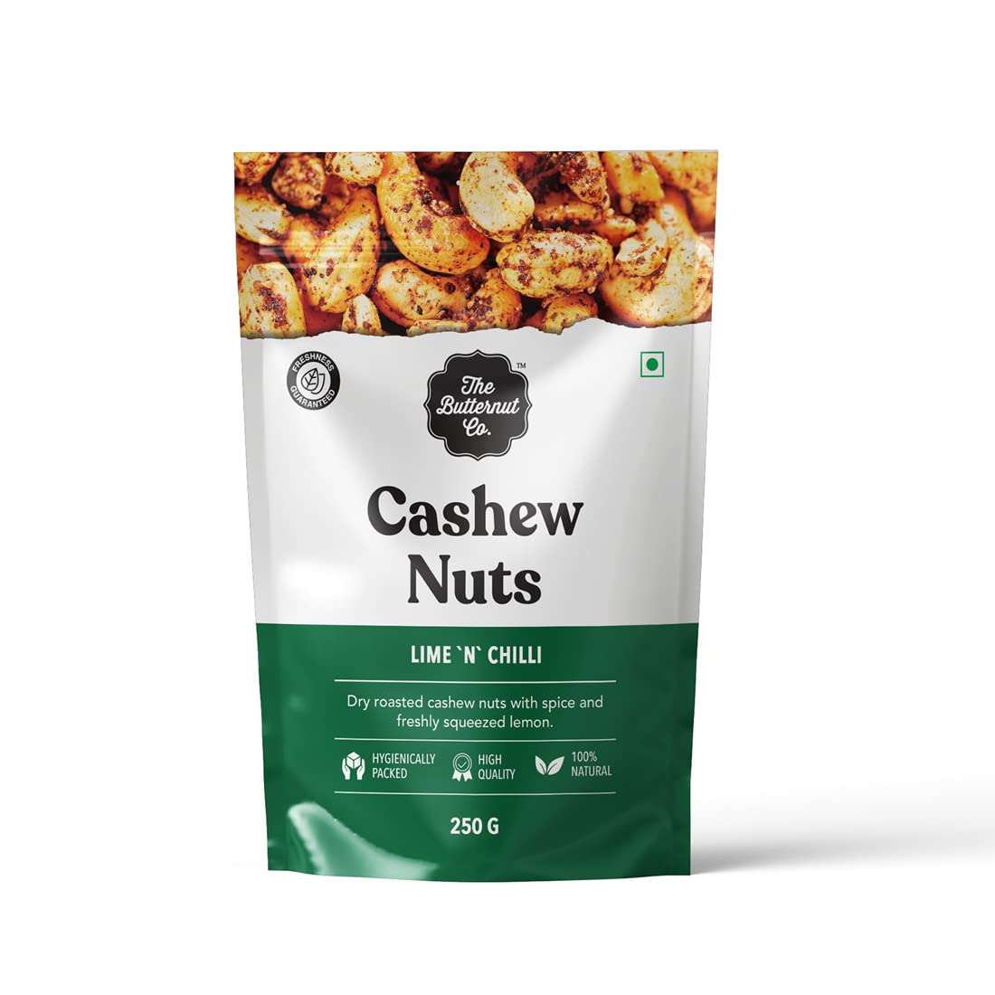 The Butternut Co. Cashew Nuts - Lime N Chilli - 250g | 100% Natural | High Protein & Fibre | Gluten Free | Vegan