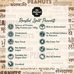 The Butternut Co. Roasted Split Peanuts | Blanched & Unsalted | Non-Fired, Cholesterol Free, Delectable and Protein-Rich Snack | Roasted and Crunchy Peanuts | 350 gm