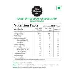 The Butternut Co. Protein Chocolate Fudge Peanut Butter Creamy 800g &amp; Organic Unsweetened Peanut Butter Creamy 800g - 1.6kg Combo Value Pack