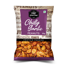 The Butternut Co. Chilli Garlic Peanuts,High Protein Healthy & Tasty Namkeen Snacks, Classic and Nutritious Crunchy Moongphali Dana - 50g (Pack of 6)