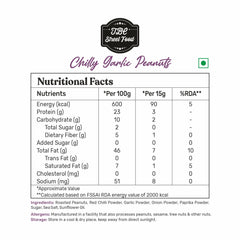बटरनट कंपनी मिर्च लहसुन मूंगफली, उच्च प्रोटीन स्वस्थ और स्वादिष्ट नमकीन स्नैक्स, क्लासिक और पौष्टिक कुरकुरे मूंगफली दाना - 50 ग्राम (6 का पैक)