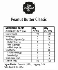 The Butternut Co. No stir Peanut Butter Classic with Jaggery (No Added Sugar, Vegan, High Protein, Keto) (Creamy, 340gm)