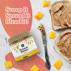 The Butternut Co. Mango Peanut Butter (Creamy) 340g | 20 g Protein | No Refined Sugar | Natural | Gluten Free | Cholesterol Free | No Trans Fat